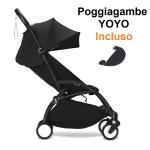 Stokke Passeggino Yoyo 3 Black con Poggiagambe