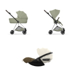 Trio Cybex Mios Chrome Sage Green con Cloud S Style Jade Green