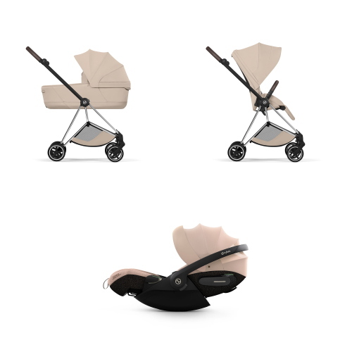Trio Cybex Mios Chrome Cozy Beige con Cloud S Comfort Cozy Beige