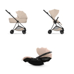 Trio Cybex Mios Matt Black Cozy Beige con Cloud S Comfort Cozy Beige