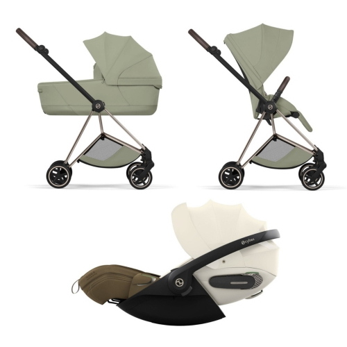 Cybex Trio Mios Champagne Gold-Sage Green con Cloud S i-Size