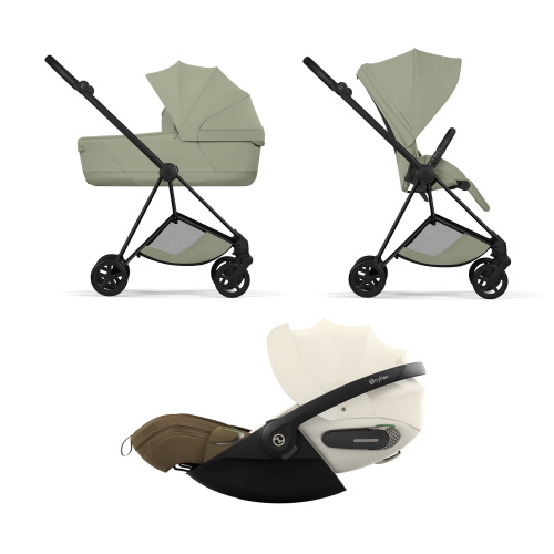 Cybex Trio Mios Style Matt Black-Sage Green con Cloud S I-Size 